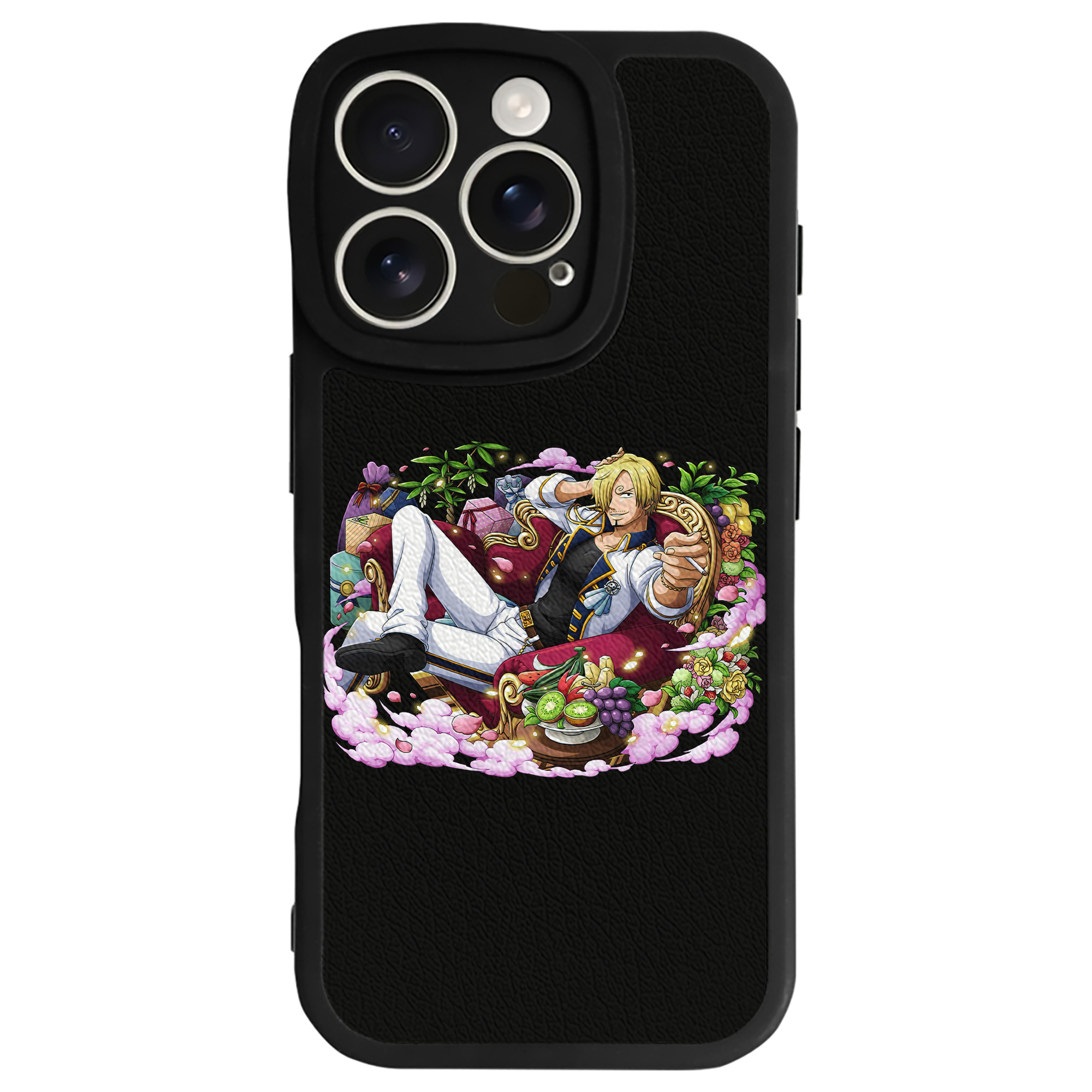 （画像用） ワンピース サンジ ONE PIECE Sanji 【iPhone 16シリーズ対応】シリコンスマホケース（レザー調） 材質：シリコン